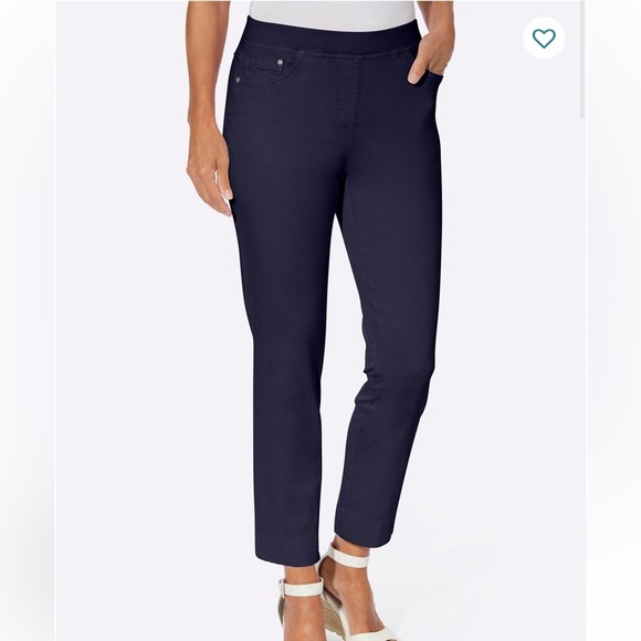 Creation L Cropped Elastic Waist Jeans - Picture 1 of 4